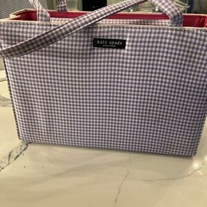 Kate Spade Lavender Checkered Tote